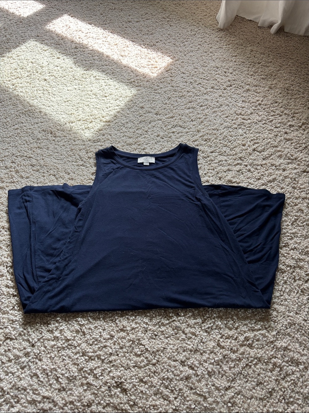 LOFT Navy Blue Sleeveless Tank Top